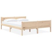 vidaXL Sängram utan madrass massiv furu 120x200 cm