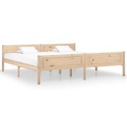 vidaXL Sängram massiv furu 200x200 cm