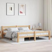 vidaXL Sängram utan madrass massiv furu 180x200 cm