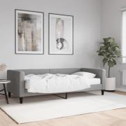 vidaXL Dagbädd med madrass ljusgrå 90x190 cm tyg