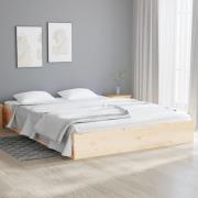 vidaXL Sängram massivt trä 120x190 cm