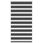 vidaXL Rullgardin zebra svart 80x100 cm tyg bredd 75,9 cm polyester