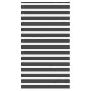 vidaXL Rullgardin zebra svart 120x230 cm tyg bredd 115,9 cm polyester