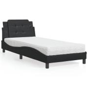 vidaXL Bed Frame without Mattress "Zadar" Black 90x190 cm Faux Leather