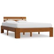 vidaXL Sängram utan madrass honungsbrun 120x200 cm massiv furu
