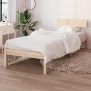 vidaXL Sängram massiv furu 90x190 cm