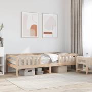 vidaXL Sängram utan madrass 90x200 cm massiv furu