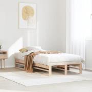 vidaXL Sängram utan madrass 90x190 cm massiv furu