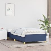 vidaXL Sängram utan madrass blå 90x200cm tyg