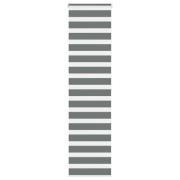 vidaXL Rullgardin zebra mörkgrå 70x200 cm tyg bredd 65,9 cm polyester