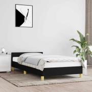 vidaXL Sängram utan madrass svart 100x200 cm tyg