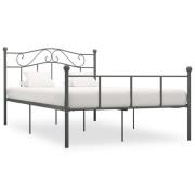 vidaXL Sängram utan madrass grå metall 120x200 cm