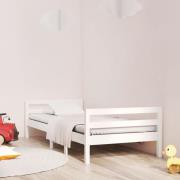 vidaXL Sängram utan madrass vit 80x200 cm massiv furu