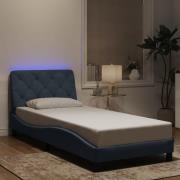 vidaXL Bed Frame with LED without Mattress Dark Grey 80x200 cm Velvet