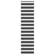 vidaXL Rullgardin zebra svart 65x230 cm tyg bredd 60,9 cm polyester