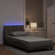 vidaXL Bed Frame without Mattress "Hanko" Taupe 100x200cm Fabric