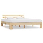 vidaXL Sängram utan madrass 160x200 cm massiv furu