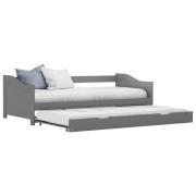 vidaXL Bäddsoffa ram utan madrass grå 90x200 cm
