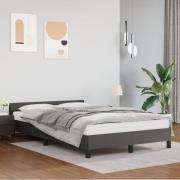 vidaXL sängram utan madrass grå 120x190 cm konstläder