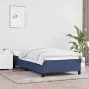 vidaXL Sängram utan madrass blå 90x190 cm tyg