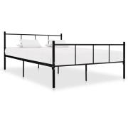 vidaXL Sängram utan madrass svart metall 140x200 cm