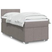 vidaXL Ramsäng med madrass taupe 80x200 cm tyg