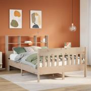 vidaXL Sängram utan madrass 140x200 cm massiv furu