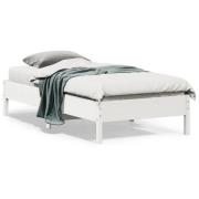 vidaXL Sängram utan madrass vit 90x190 cm massiv furu