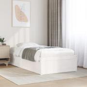 vidaXL Sängram utan madrass vit 75x190 cm massiv furu