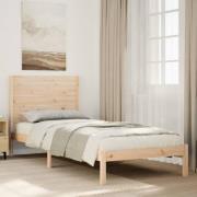 vidaXL Sängram utan madrass extra lång 90x210 cm massivt trä