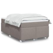 vidaXL Ramsäng med madrass taupe 120x190 cm tyg