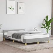 vidaXL sängram utan madrass ljusgrå 120x190 cm tyg