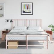 vidaXL Sängskåp 2 st rosa 34,5x39x44 cm stål