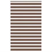 vidaXL Rullgardin zebra brun 150x200 cm tyg bredd 145,9 cm polyester