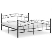 vidaXL Sängram utan madrass svart metall 140x200 cm