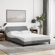 vidaXL Sängram utan madrass ljusgrå 120x200 cm tyg