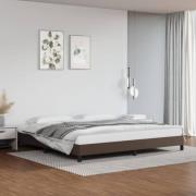 vidaXL Sängram brun 200x200 cm konstläder