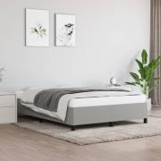 vidaXL Sängram utan madrass ljusgrå 140x200 cm tyg