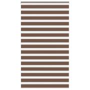 vidaXL Rullgardin zebra brun 120x200 cm tyg bredd 115,9 cm polyester