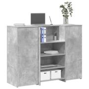 vidaXL Receptionsdisk betonggrå 135x50x103,5 cm konstruerat trä