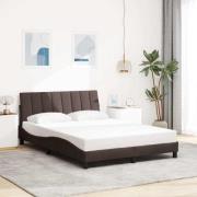 vidaXL Bed Frame without Mattress "Hanko" Dark Brown 120x200cm Fabric