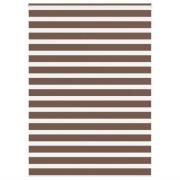 vidaXL Rullgardin zebra brun 165x200 cm tyg bredd 160,9 cm polyester