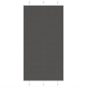 vidaXL Plisserad persienn svart 110x200 cm tyg bredd 109,4cm polyester