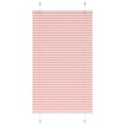 vidaXL Plisserad persienn rosa 75x100 cm tyg bredd 74,4 cm polyester