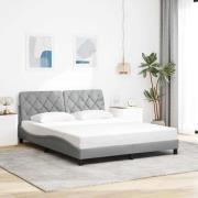 vidaXL Bed Frame without Mattress Light Grey 160x200 cm Fabric