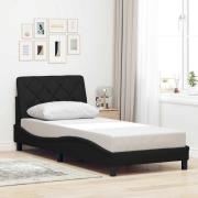vidaXL Sängram utan madrass svart 80x200 cm tyg