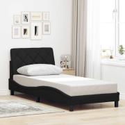 vidaXL Bed Frame without Mattress Black 90x200 cm Fabric