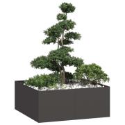 vidaXL Planteringskärl svart 100x100x40 cm stål