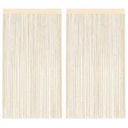 vidaXL Trådgardiner 2 st 140x250 cm gräddvit