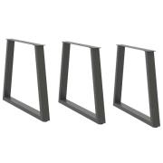 vidaXL Matbordsben V-formade 3 st antracit 70x(72-73,3) cm stål